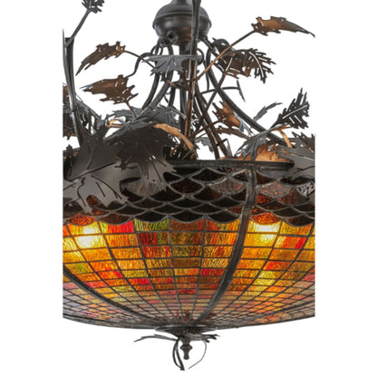 Meyda Tiffany Greenbriar Oak 6 Light 52" Wide Pendant