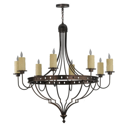 Meyda Tiffany Bottini 8 Light 48" Wide Pillar Candle Style Chandelier