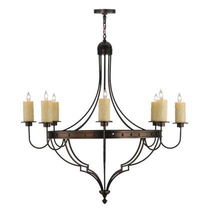 Meyda Tiffany Bottini 8 Light 48" Wide Pillar Candle Style Chandelier