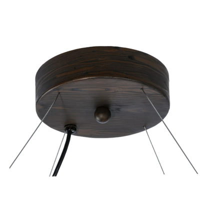 Meyda Tiffany Hickory Treasures 40" Wide Wood Pendant