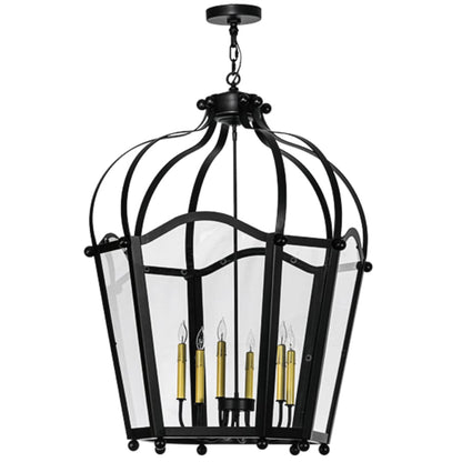 Meyda Tiffany Citadel 6 Light 33" Wide Taper Candle Pendant