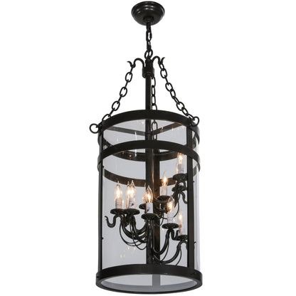Meyda Tiffany Cilindro 11 Light 15" Wide Taper Candle Pendant