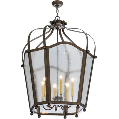 Meyda Tiffany Citadel 6 Light 33" Wide Taper Candle Pendant