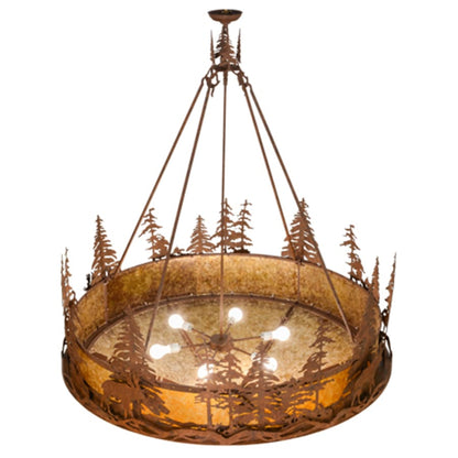 Meyda Tiffany Moose at Dusk 6 Light 54" Wide Pendant