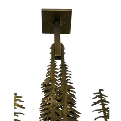 Meyda Tiffany Tall Pines 3 Light 45" Wide Linear Pendant
