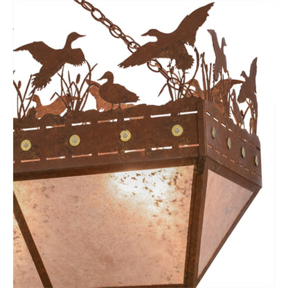 Meyda Tiffany Ducks in FLight 48" Wide Linear Pendant
