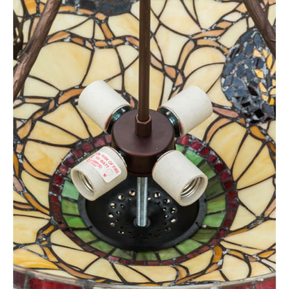 Meyda Tiffany Pinecone 4 Light 24" Wide Pendant