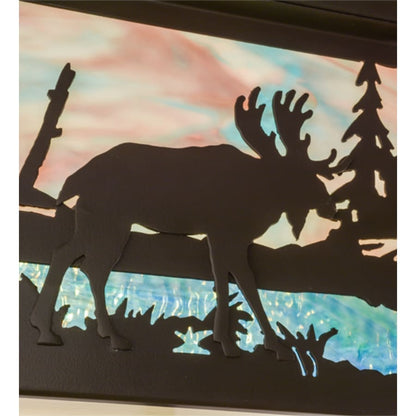 Meyda Tiffany Wildlife at Pine Lake 8 Light 36" Wide Flush Mount Ceiling Fixture