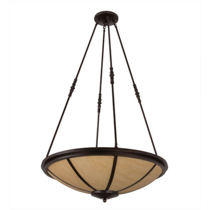 Meyda Tiffany Commerce 4 Light 32" Wide Pendant - Copper Vein Finish - GU24 Bulb Base