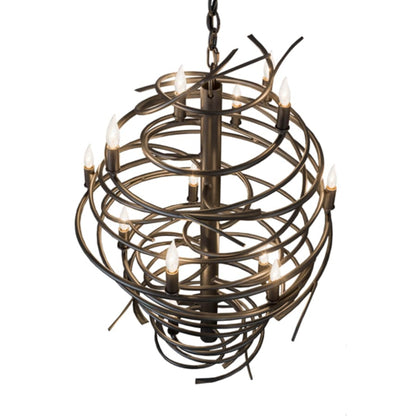 Meyda Tiffany Cyclone 13 Light 24" Wide Taper Candle Style Chandelier