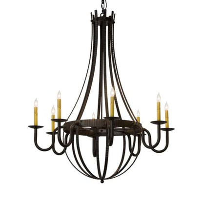 Meyda Tiffany Barrel Stave Metallo 8 Light 42" Wide Taper Candle Style Chandelier