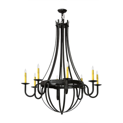Meyda Tiffany Barrel Stave Metallo 8 Light 42" Wide Taper Candle Style Chandelier