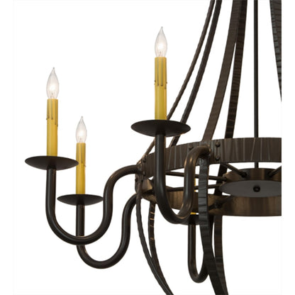 Meyda Tiffany Barrel Stave Metallo 8 Light 42" Wide Taper Candle Style Chandelier