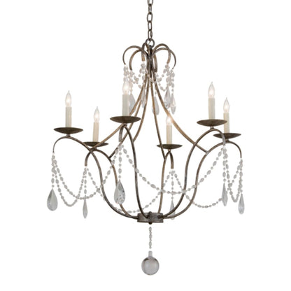 Meyda Tiffany Kaitlynn 6 Light 31" Wide Crystal Candle Style Chandelier