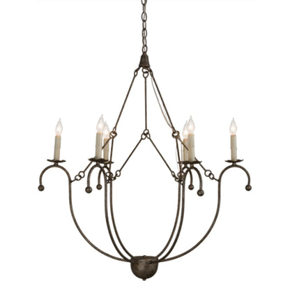Meyda Tiffany Vienna 6 Light 32" Wide Taper Candle Style Chandelier