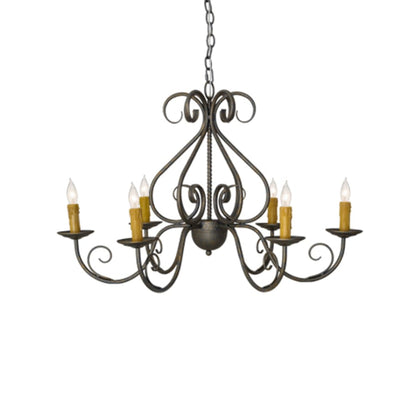 Meyda Tiffany Jenna 6 Light 36" Wide Taper Candle Style Chandelier