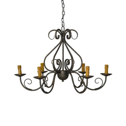 Meyda Tiffany Jenna 6 Light 36" Wide Taper Candle Style Chandelier
