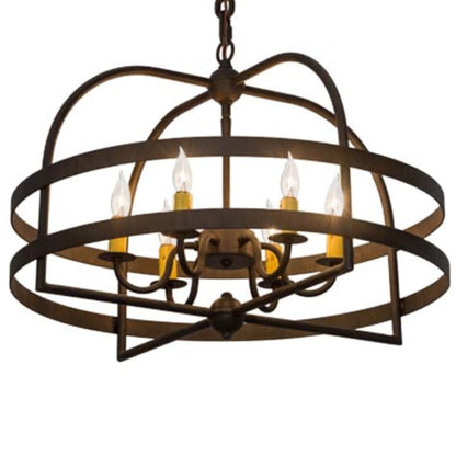 Meyda Tiffany Aldari 6 Light 22" Wide Taper Candle Style Chandelier
