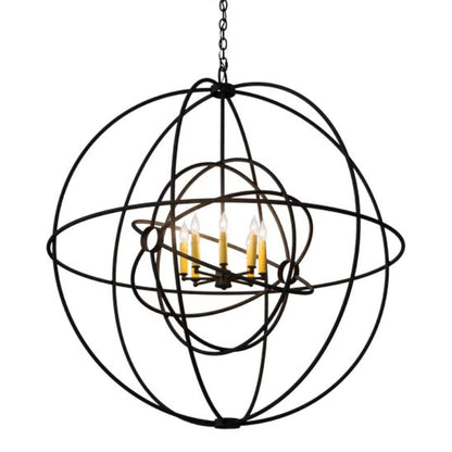 Meyda Tiffany Atom Enerjisi 8 Light 43" Wide Taper Candle Globe Chandelier