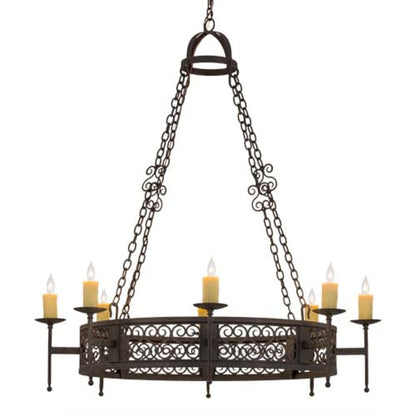 Meyda Tiffany Toscano 8 Light 48" Wide Taper Candle Style Chandelier