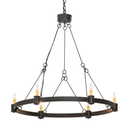 Meyda Tiffany Kenosha 6 Light 36" Wide Taper Candle Style Chandelier