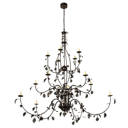 Meyda Tiffany Oak Leaf 15 Light 96" Wide Taper Candle Style Chandelier