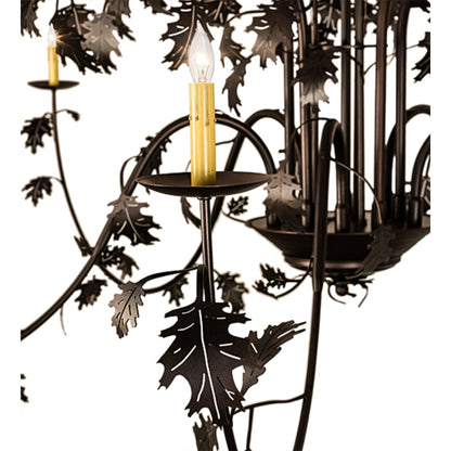 Meyda Tiffany Oak Leaf 15 Light 96" Wide Taper Candle Style Chandelier