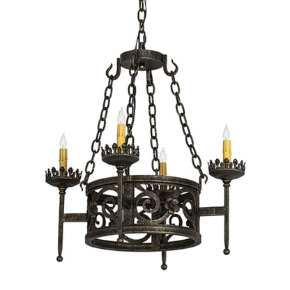 Meyda Tiffany Majella 4 Light 24" Wide Taper Candle Style Chandelier