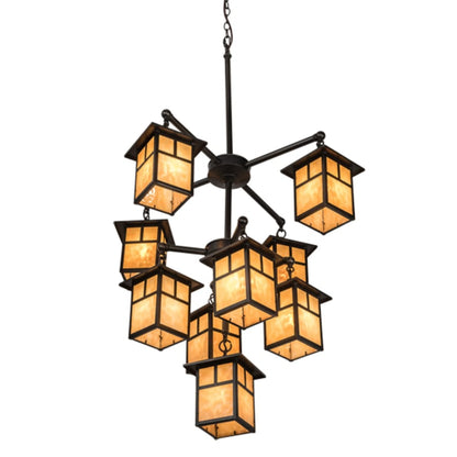 Meyda Tiffany Hyde Park T Mission 9 Light 34" Wide Chandelier