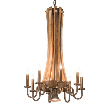 Meyda Tiffany Barrel Stave 8 Light 20" Wide Taper Candle Style Chandelier