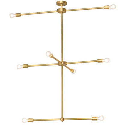 Meyda Tiffany Long Pronograde Jack 8 Light 37" Wide Sputnik Chandelier