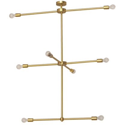 Meyda Tiffany Long Pronograde Jack 8 Light 37" Wide Sputnik Chandelier