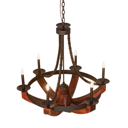 Meyda Tiffany Doyle 6 Light 34" Wide Taper Candle Style Chandelier