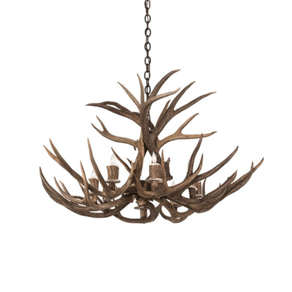 Meyda Tiffany Antlers 8 Light 38" Wide Antler Candle Style Chandelier