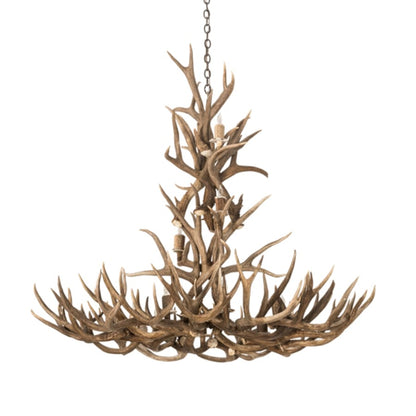 Meyda Tiffany Antlers 12 Light 52" Wide Antler Candle Style Chandelier