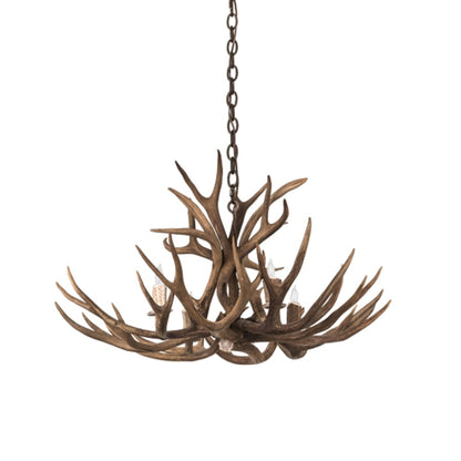 Meyda Tiffany Antlers 4 Light 33" Wide Antler Candle Style Chandelier