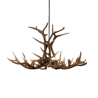 Meyda Tiffany Antlers 8 Light 66" Wide Antler Candle Style Chandelier