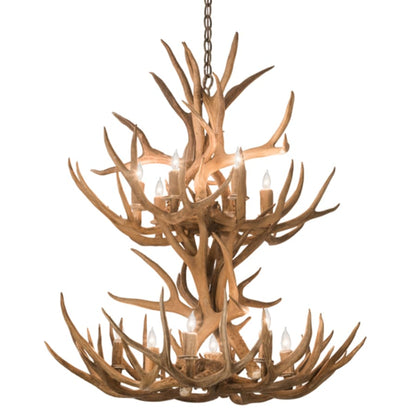 Meyda Tiffany Antlers 12 Light 34" Wide Antler Candle Style Chandelier