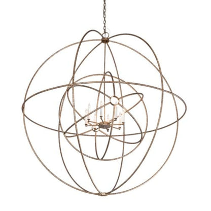 Meyda Tiffany Atom Enerjisi 8 Light 60" Wide Taper Candle Globe Chandelier