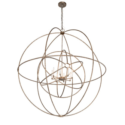 Meyda Tiffany Atom Enerjisi 8 Light 60" Wide Taper Candle Globe Chandelier