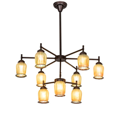 Meyda Tiffany Revival Favrile 9 Light 32" Wide Chandelier
