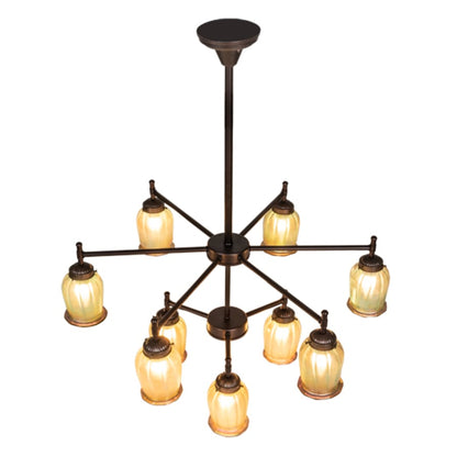 Meyda Tiffany Revival Favrile 9 Light 32" Wide Chandelier