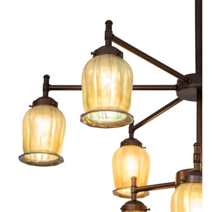 Meyda Tiffany Revival Favrile 9 Light 32" Wide Chandelier