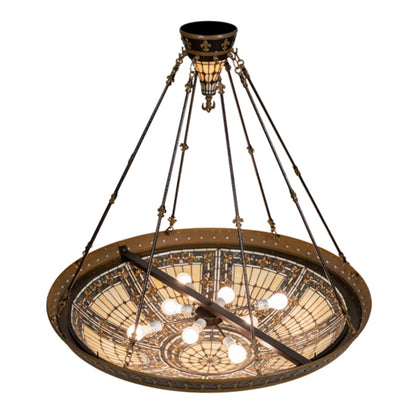 Meyda Tiffany Fleur-de-lis 8 Light 45" Wide Pendant