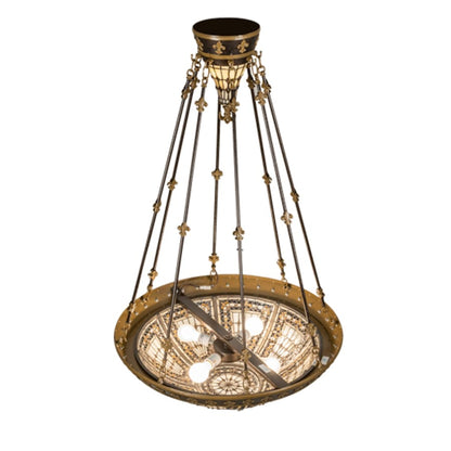 Meyda Tiffany Fleur-de-lis 4 Light 28" Wide Pendant