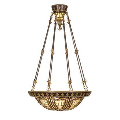 Meyda Tiffany Fleur-de-lis 4 Light 28" Wide Pendant