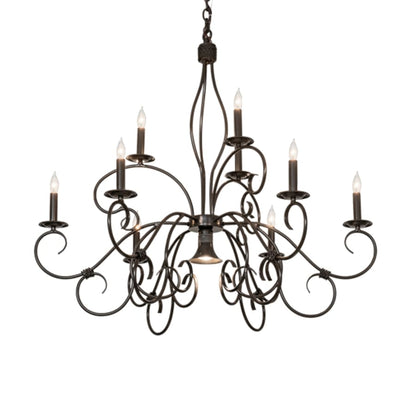 Meyda Tiffany Grace 9 Light 40" Wide Taper Candle Style Chandelier