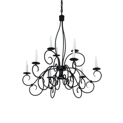 Meyda Tiffany Grace 9 Light 36" Wide Taper Candle Style Chandelier