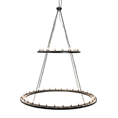 Meyda Tiffany Loxley 48 Light 84" Wide Taper Candle Ring Chandelier