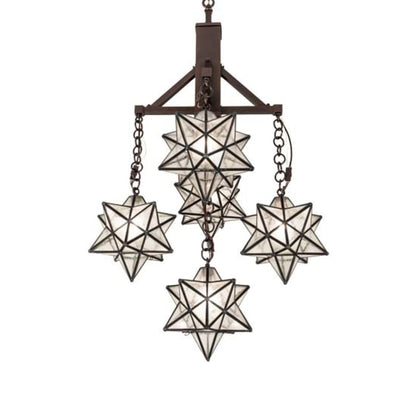 Meyda Tiffany Moravian Star 5 Light 26" Wide Chandelier
